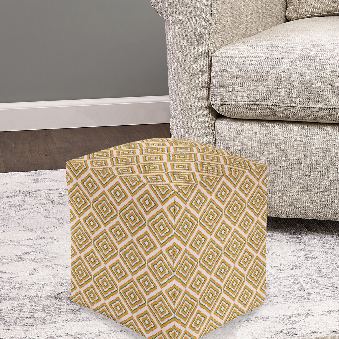 Dakota Fields Pickering Upholstered Pouf